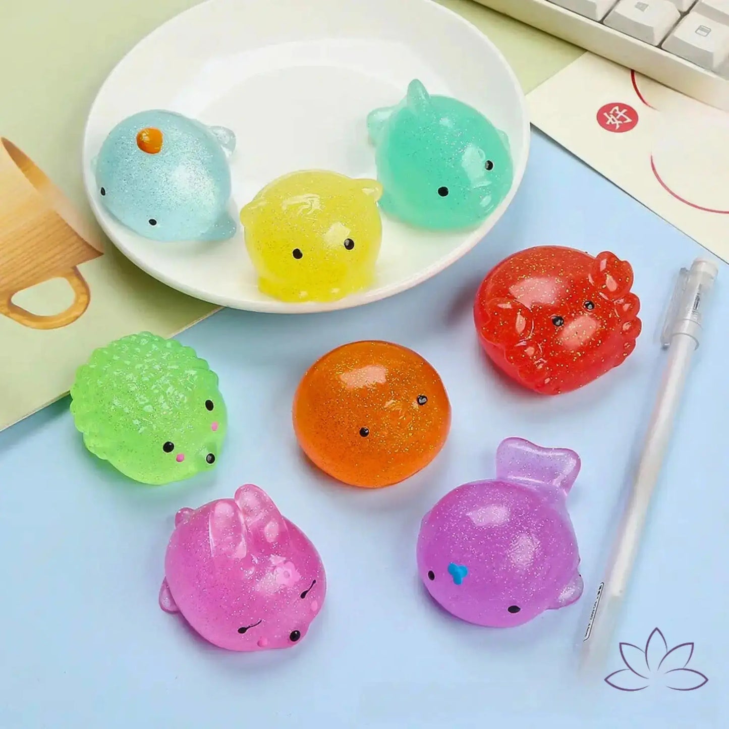 FFOrder Stress Reliever Squeeze Transparent Squishy Toys - Desestressar