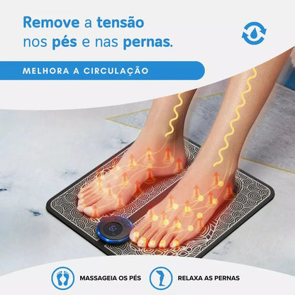 Kit Massageador + Tapete Elétrico Portátil Coluna - Desestressar