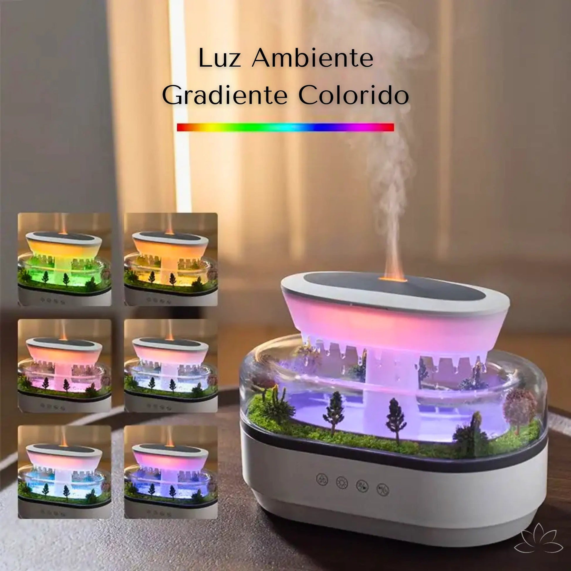 AromaDrop – Difusor de Aromas com Efeito Chuva Relaxante - Desestressar
