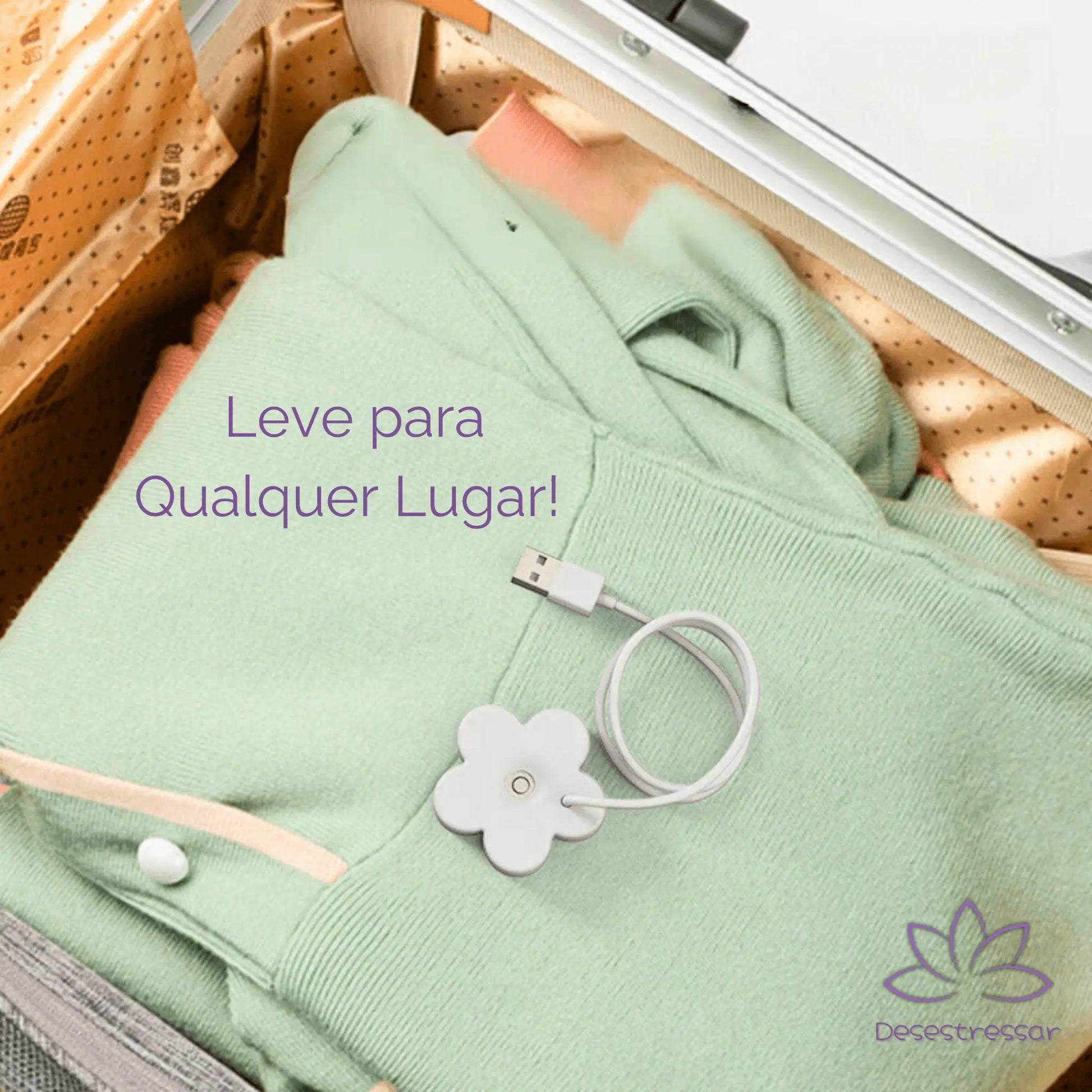 Umidificador FlorZen, compacto e ideal, fácil de transportar.