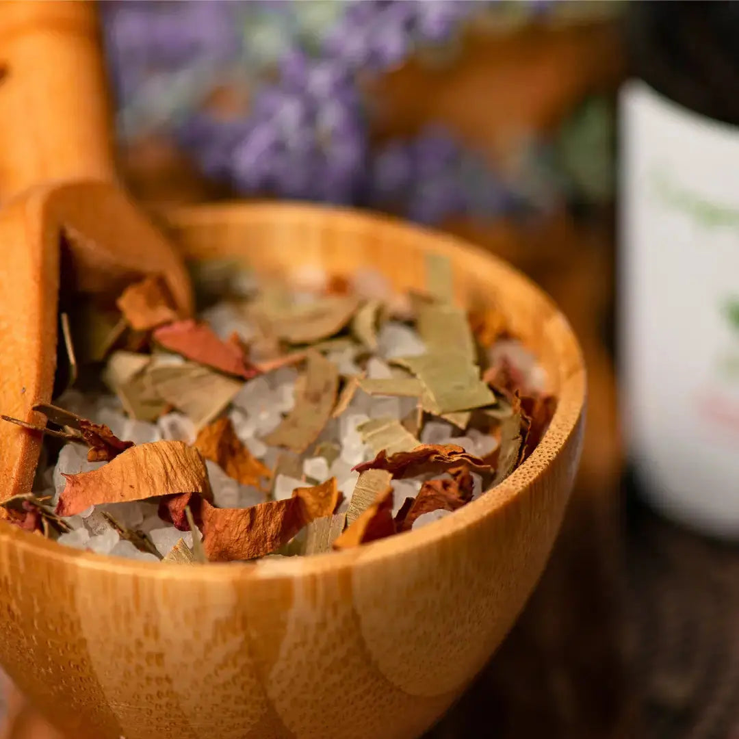 Kit Escalda-Pés Atmosphaira com ingredientes naturais para relaxamento.